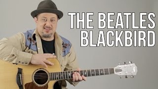 The Beatles Blackbird Acoustic Guitar Lesson  Tutorial [upl. by Reckford]