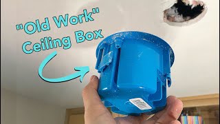 How to Install an Electrical Ceiling Box for a Light Fixture [upl. by Osbourne]