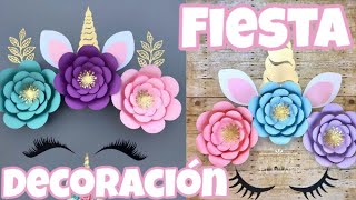 🌈 DECORACIÓN DE UNICORNIO FÁCIL Y ECONÓMICA 🦄  Marialis [upl. by Oivat]