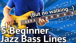 5 BeginnerFriendly JAZZ Bass Lines Guaranteed To Impress [upl. by Olaf]