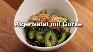 Super easy Algensalat mit Gurke Vegetarisch so einfach und lecker미역 무침 Koreanische Tapas 반찬 [upl. by Roice]