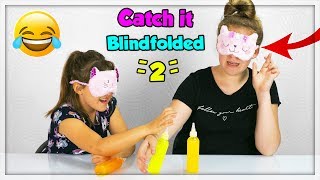 CATCH IT BLINDFOLDED SLIME CHALLENGE [upl. by Jarv677]