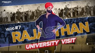 Parmish Verma Vlog 07  Rajasthan University Visit  ParmishVermaOriginals [upl. by Saire]