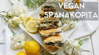 VEGAN Spanakopita Spinach Pie  Plantifully Based [upl. by Alahsal]