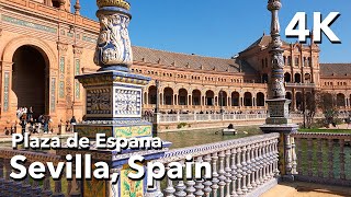 Plaza de Espana Sevilla Spain  2020 4K [upl. by Misty]