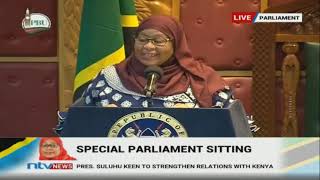 President Samia Suluhus speech in Kenyan Parliament  FULL VIDEO [upl. by Naitsyrk]