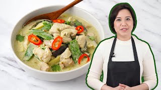 Thai Green Curry with Chicken  Easy Green Curry Recipe [upl. by Farron]