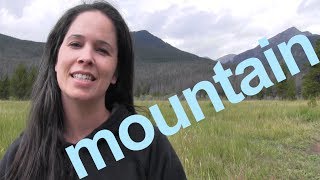 How to Say MOUNTAIN and SENTENCE  American English [upl. by Grim]