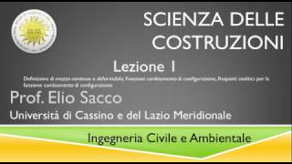 Scienza delle Costruzioni Lezione 1 [upl. by Ytsanyd]