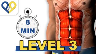 8 Min Abs Workout  Level 3  P4P Music [upl. by Romy]