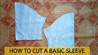 HOW TO CUT A BASIC SLEEVE  STITCHADRESS [upl. by Yeldoow]