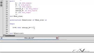 VHDL Lecture 7 Lab2  When Else [upl. by Airogerg]