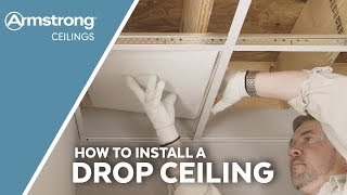 How to Install a Drop Ceiling  Armstrong Ceilings for the Home [upl. by Hicks]