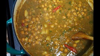 Curry Chickpeas channa With Potato aloo  CaribbeanPotcom [upl. by Lunna]