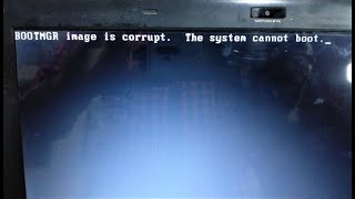 SOLVED BOOTMGR image is corrupted The system cannot boot  Window 10  Method 2 [upl. by Trudey589]