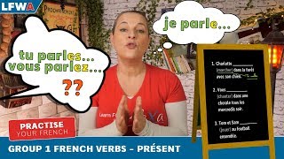 Practise your French Group 1 quotERquot Verbs  PRÉSENT [upl. by Tegirb]