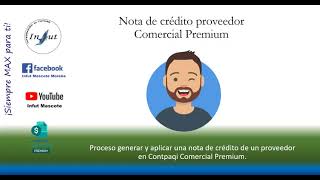 Nota de crédito de proveedor Contpaqi Comercial Premium [upl. by Fenwick112]