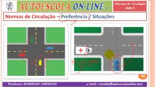 19 NORMAS DE CIRCULAÇÃO  Preferência e Prioridade nas Interseções  Cruzamentos [upl. by Loresz]