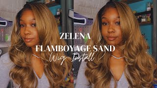 SENSATIONNEL ZELENA FLAMBOYAGE SAND WIG INSTALL [upl. by Llenet]