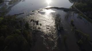 Breach in Sanford Dam embankment drains midMichigan lake [upl. by Ytsirc]