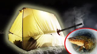 Winter Camping in a Hot Tent ft The Wooded Beardsman  Burbot Catch and Cook [upl. by Nnyloj]