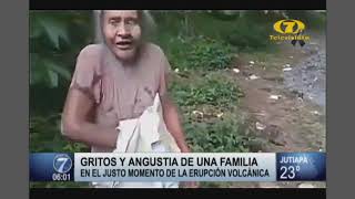 Familia graba impactante video del momento de la erupción [upl. by Schiro952]