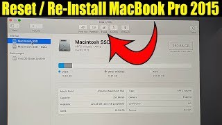 How to Reset  Format MacBook Pro 2015 Back to Factory Default [upl. by Irra]