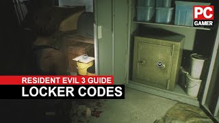 Resident Evil 3 Locker Codes  Guide [upl. by Htrowslle]