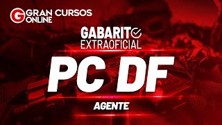 Concurso PCDF Agente  Gabarito Extraoficial [upl. by Nadine]