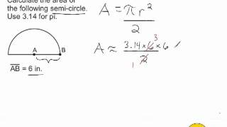 Area Of A SemiCircle [upl. by Annej941]