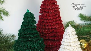 Crochet Christmas Tree Pattern  EASY  The Crochet Crowd [upl. by Elburt492]