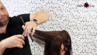 Haircut Tutorial  How to Cut Layers  TheSalonGuy [upl. by Orva]