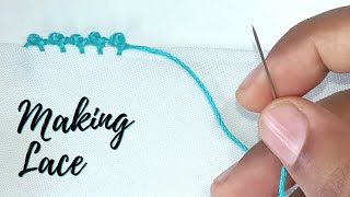 Making Lace With Needle and Thread  198 [upl. by Ivzt]