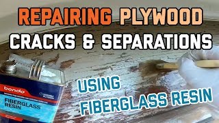 DIY How to repair plywood cracks and separation using RESIN [upl. by Alac17]