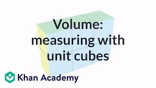 Volume measuring with unit cubes  Measurement  PreAlgebra  Khan Academy [upl. by Intyre]