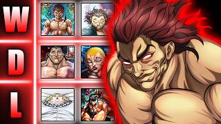 YUJIRO HANMA VS EVERY BAKI CHARACTER [upl. by Yenolem]