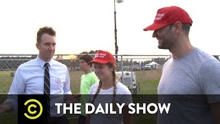 Jordan Klepper Fingers the Pulse  Clinton and Trump Supporters Find Common Ground The Daily Show [upl. by Ahsinel]