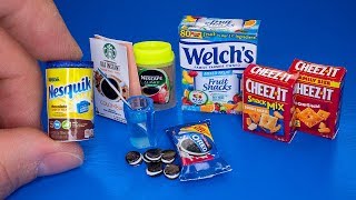 DIY How to make miniature food pack for Barbie Dollhouse Crafts and hacks [upl. by Showker]