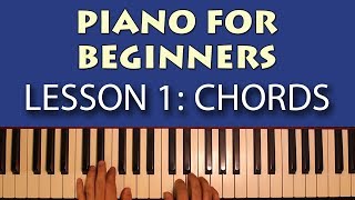 Piano Lessons for Beginners Part 1  Getting Started Learn some simple chords [upl. by Yllier136]