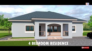 SMALL AND AFFORDABLE HOUSE DESIGN 4 BEDROOM RESIDENCE [upl. by Caines444]