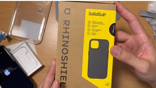 RHINOSHIELD SolidSuit Black for iPhone 15 61” [upl. by Boser]