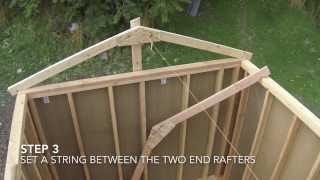 How To Build A Shed  Part 7  Shed Roof Framing [upl. by Nemsaj456]