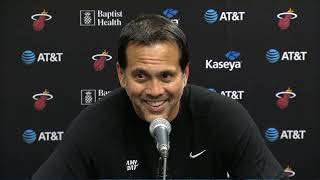 Erik Spoelstra PostGame Interview  Miami Heat vs Atlanta Hawks [upl. by Anoli]