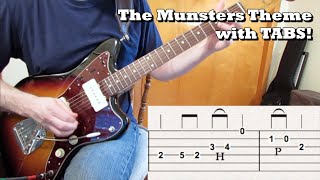 Guitar solo The Munsters theme with TABS [upl. by Huntingdon857]