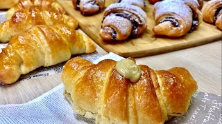 CORNETTI BRIOCHE CON SFOGLIATURA VELOCE  CROISSAINT BRIOCHE PUFF PASTRY SIMPLY [upl. by Eilrac]