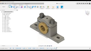 Plummer Block Assembly using Fusion 360 [upl. by Ullund]