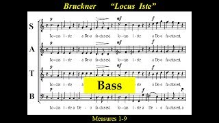 Bruckner  Locus Iste  WAB23  Bass [upl. by Notnel946]