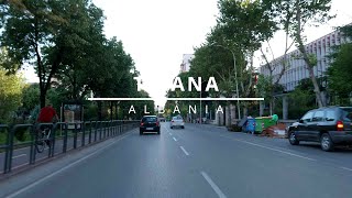 TIRANA  ALBANIA  AL  2022  driving tour  evening [upl. by Smailliw]