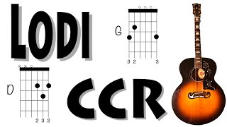 Lodi Guitar Chords Creedence Clearwater Revival CCR [upl. by Delphina]