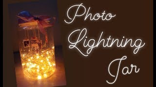 DIY Photo Lightning Jar  fairy lights mason jar diy [upl. by Nnaeirrac]